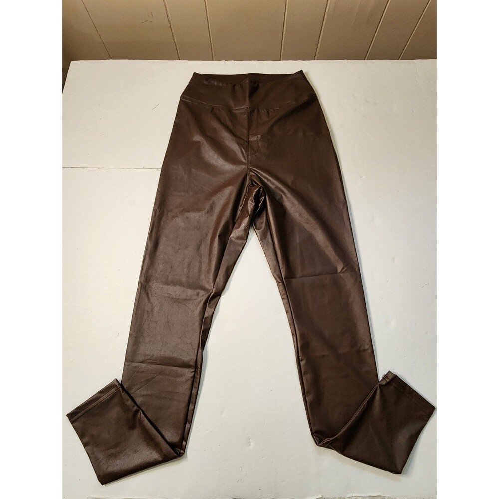 Offline by Aerie Real Luxe Faux Leather Leggings Womens Medium Chocolate Brown